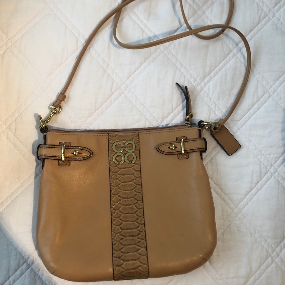 Tan coach bag